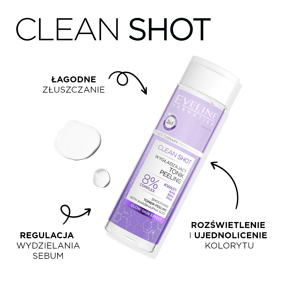 Clean Shot Wygładzający tonik-peeling - 2