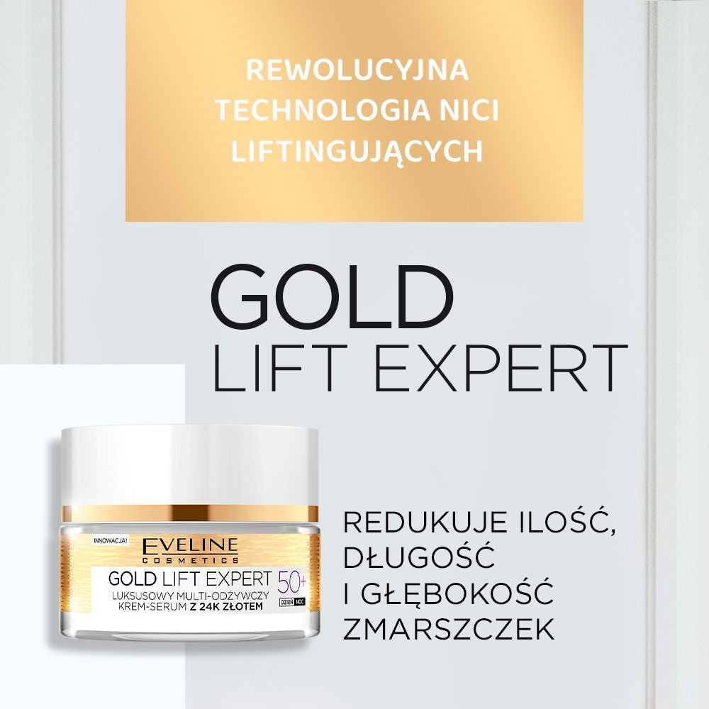 Luksusowy multi-odżywczy krem-serum z 24k złotem 50+ - 2