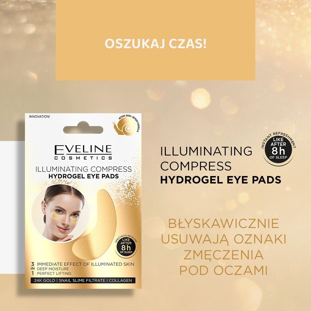 Hydrożelowe płatki pod oczy, kompres rozświetlający - 2