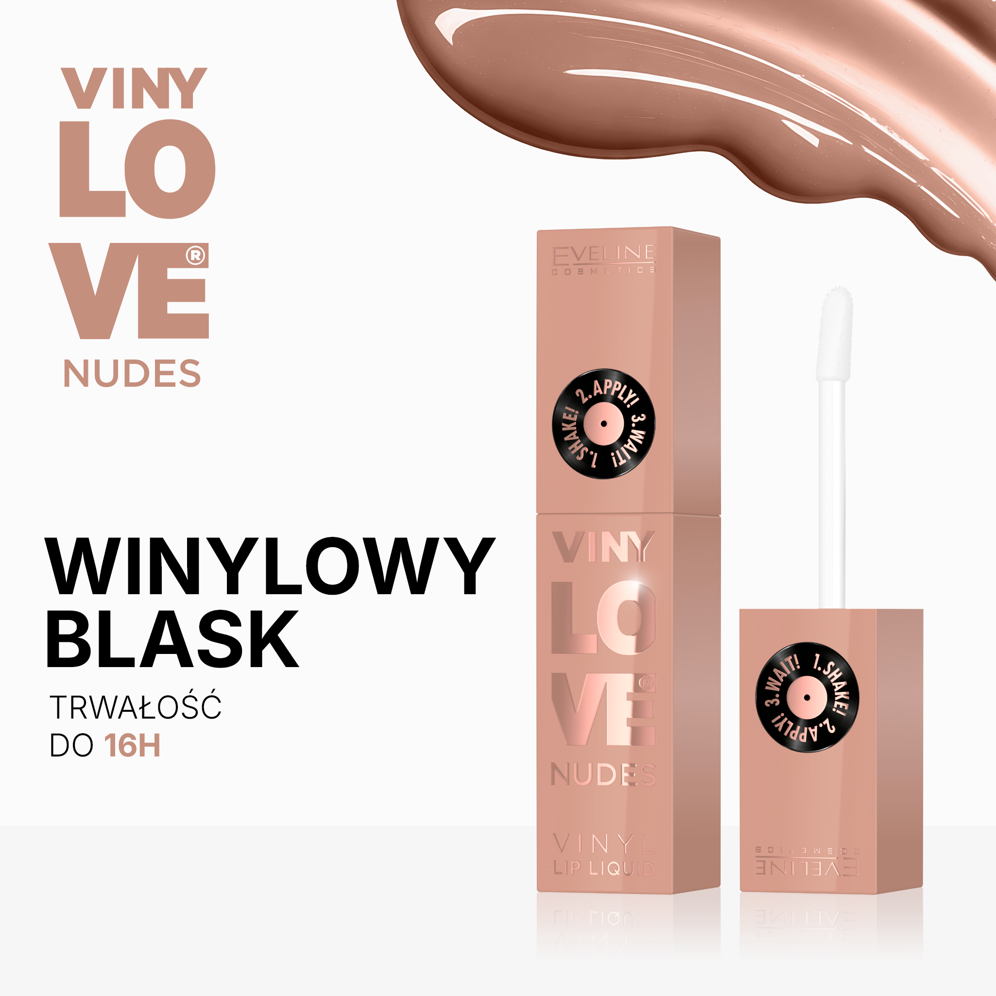 Długotrwała pomadka płynna z efektem winylowym Nudes - 2