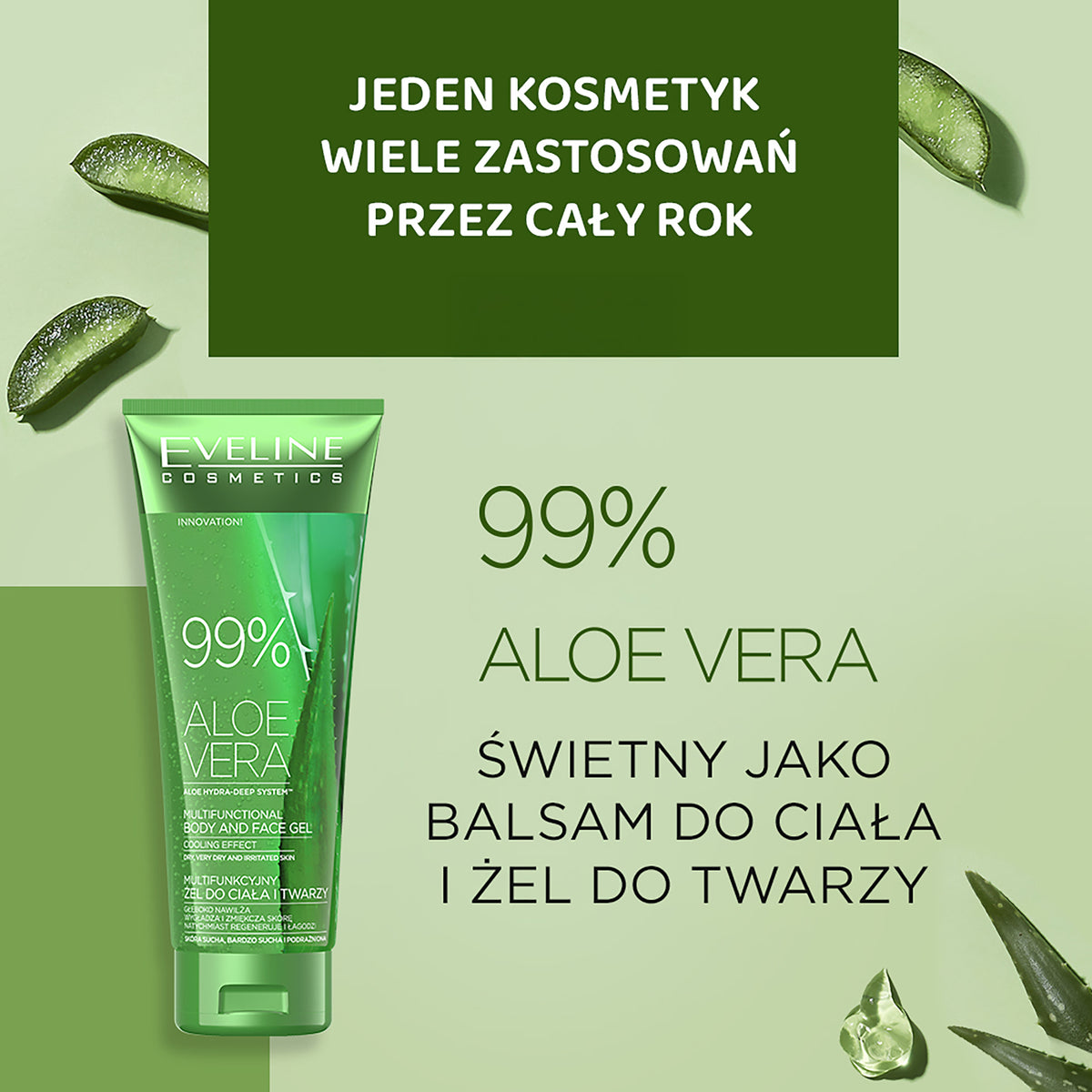 Multifunkcyjny żel do ciała i twarzy aloes 99% - 2