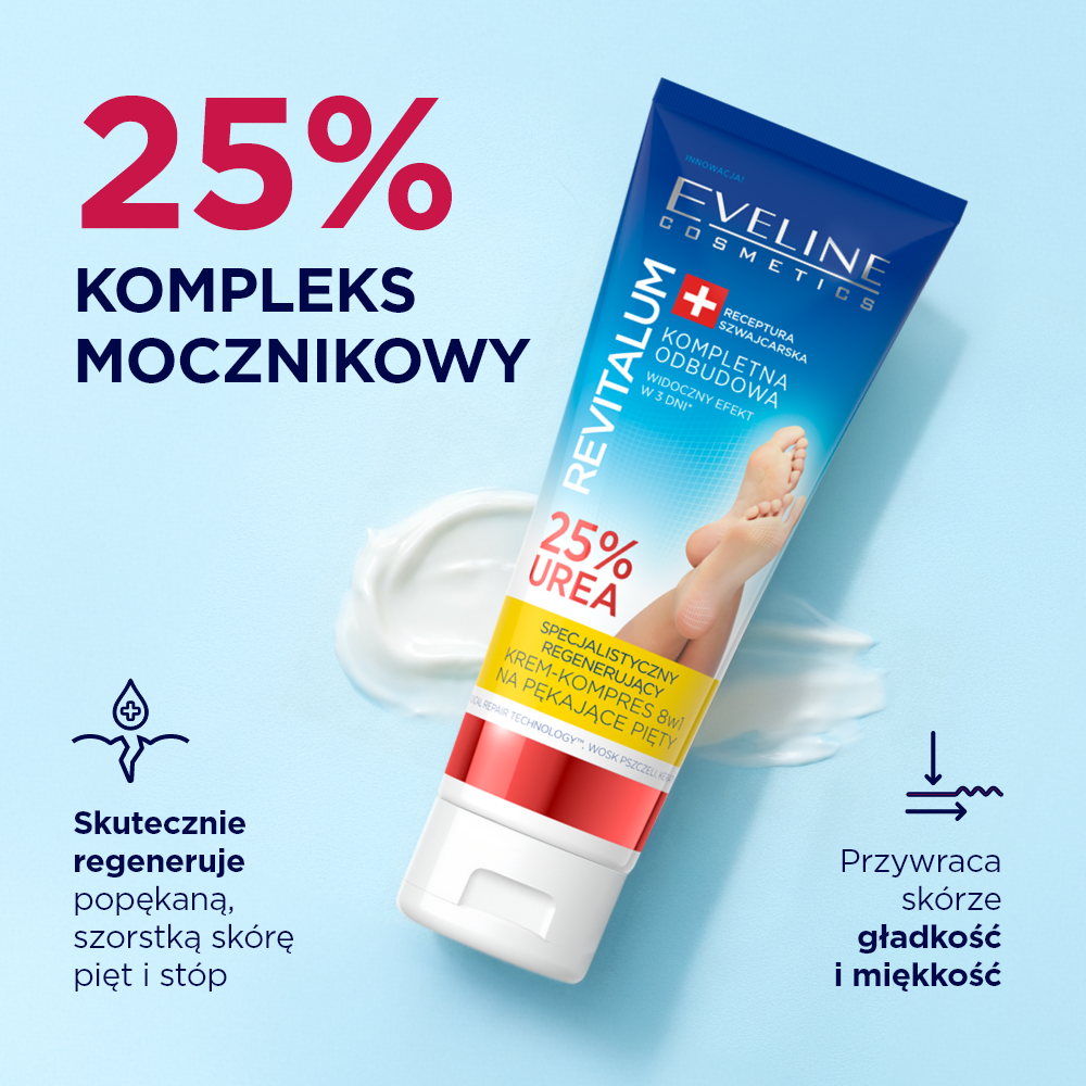 Krem-kompres na pękające pięty 8-w-1, 25% urea - 2