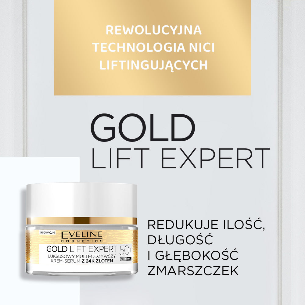 Luksusowy multi-odżywczy krem-serum z 24k złotem 50+ - 2