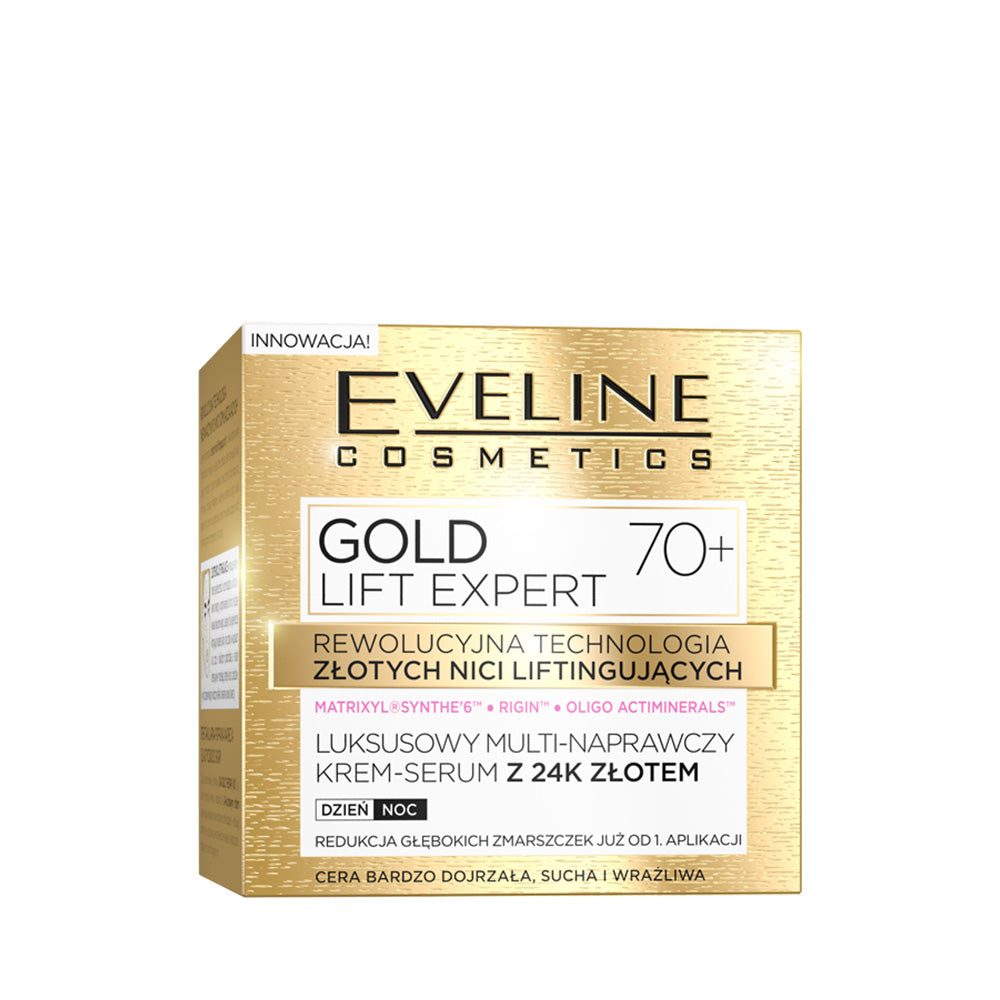 Gold Lift Expert luxuriös multi-reparierend Creme-serum z 24k Gold 70+ — Inhaltsstoffe i ocena