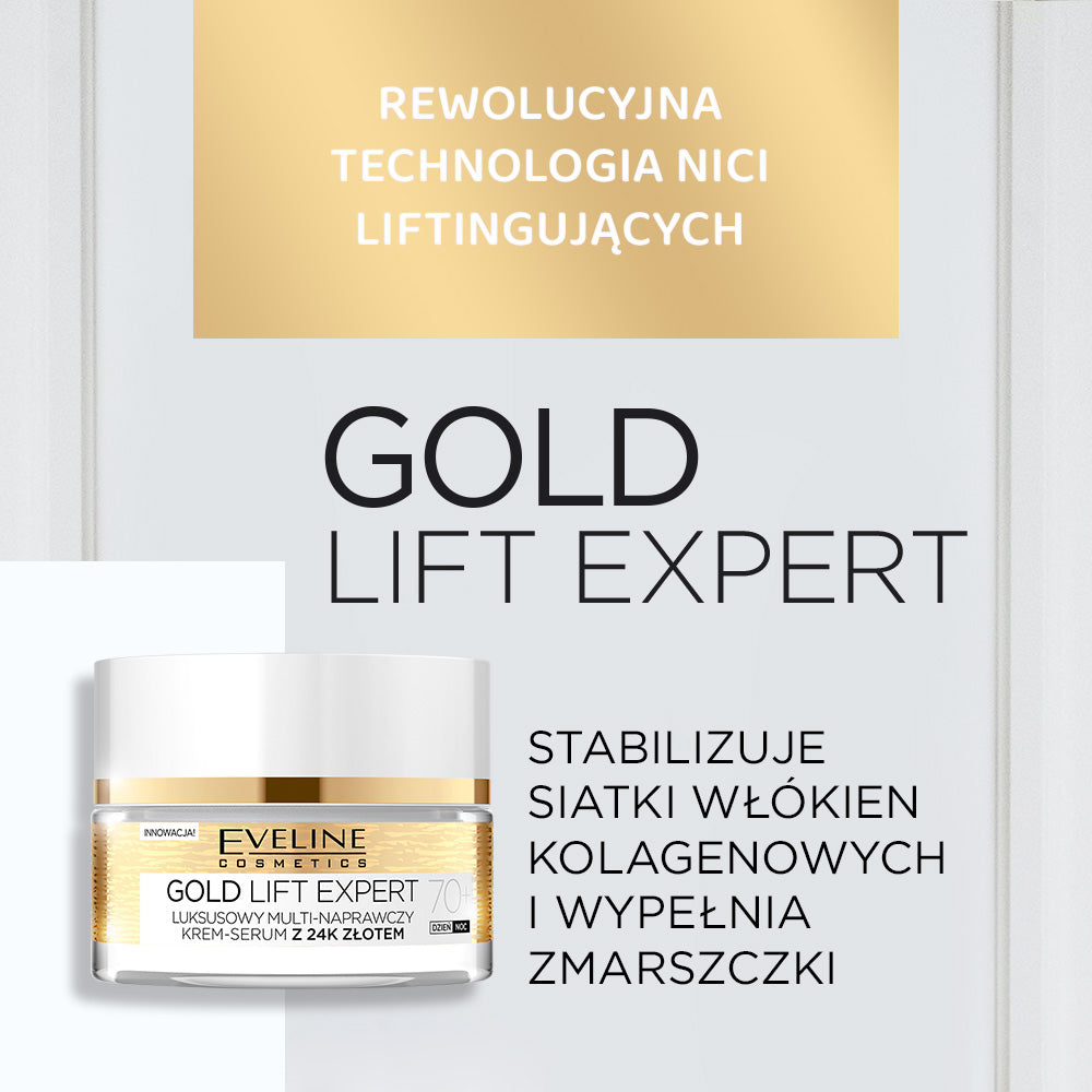 Luksusowy multi-naprawczy krem-serum z 24k złotem 70+