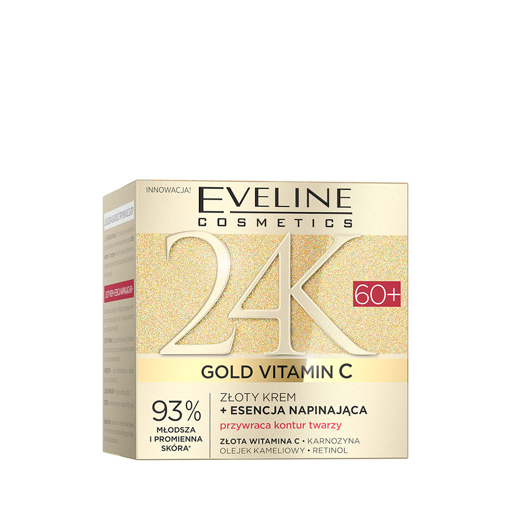 24K Gold Vitamin C Złoty krem + esencja napinająca 60+ — Składniki i ocena
