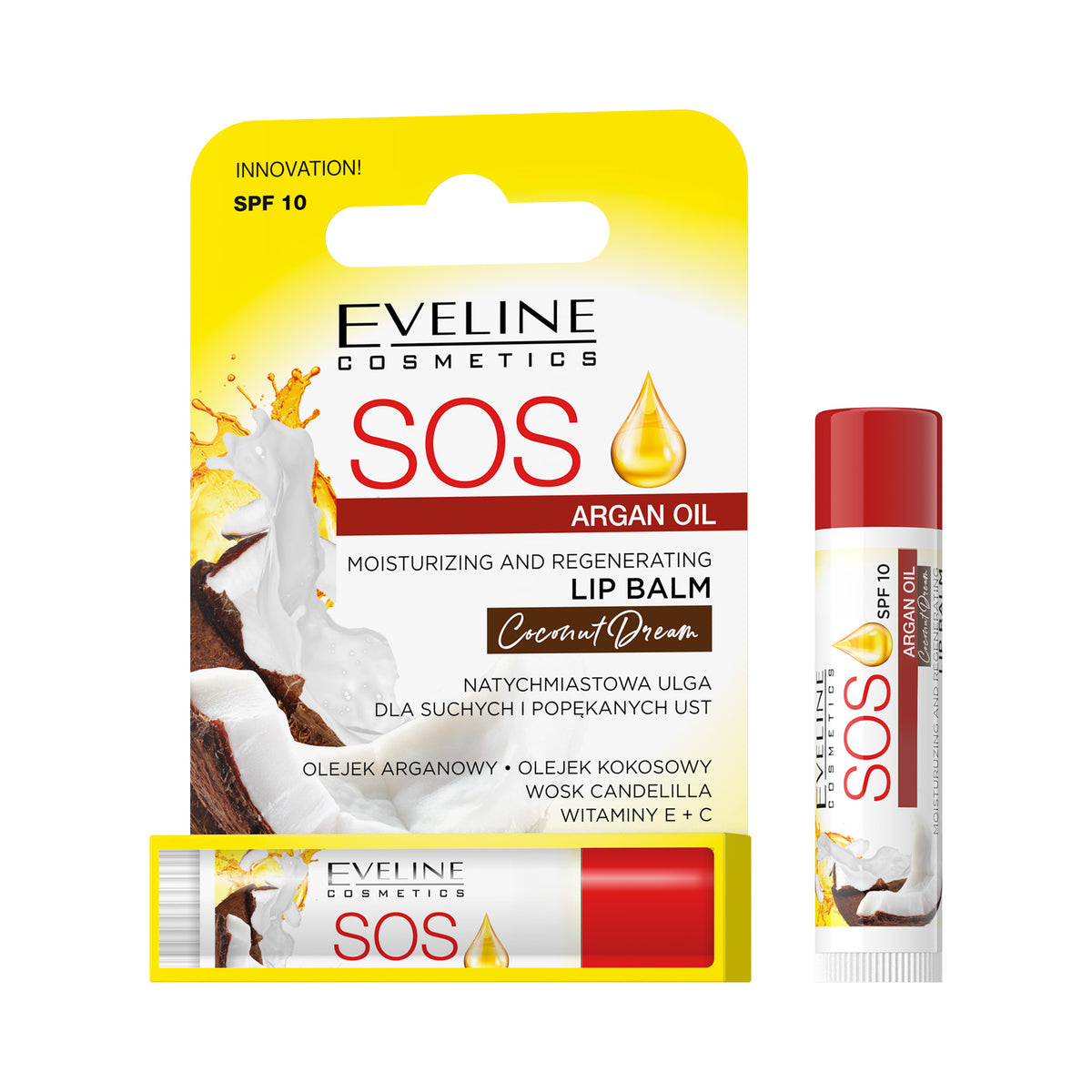 S.O.S. Nawilżająco-regenerujący balsam do ust Coconut Dream