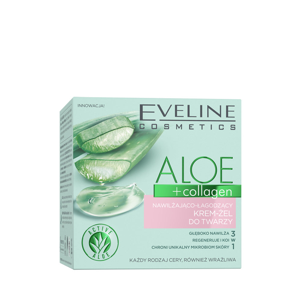 Aloe+Collagen Nawilżająco-łagodzący krem-żel do twarzy — Składniki i ocena