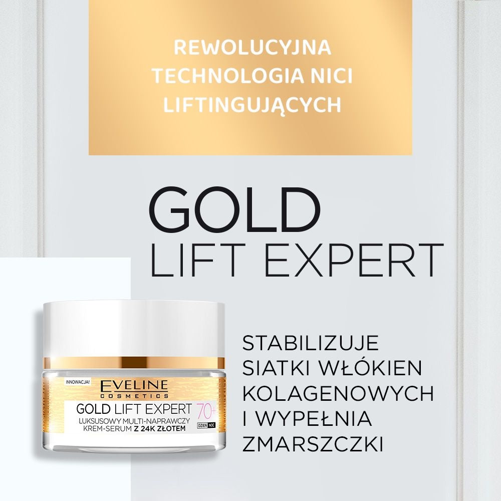 Luksusowy multi-naprawczy krem-serum z 24k złotem 70+ - 2