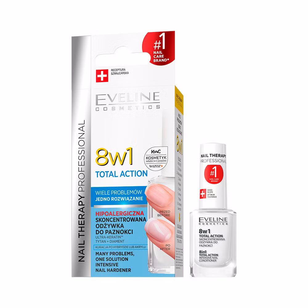 Nail Therapy Professional Total action skoncentrowana odżywka do paznokci 8w1 — Inhaltsstoffe i ocena