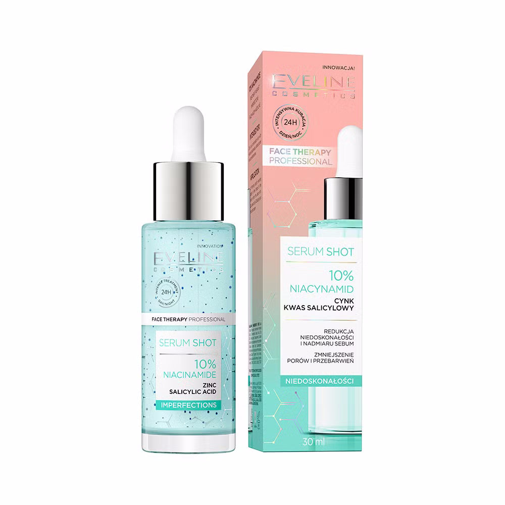 Face Therapy Professional Serum Shot Kur mit Niacinamid für das Gesicht, Hals und Dekolleté — Inhaltsstoffe i ocena