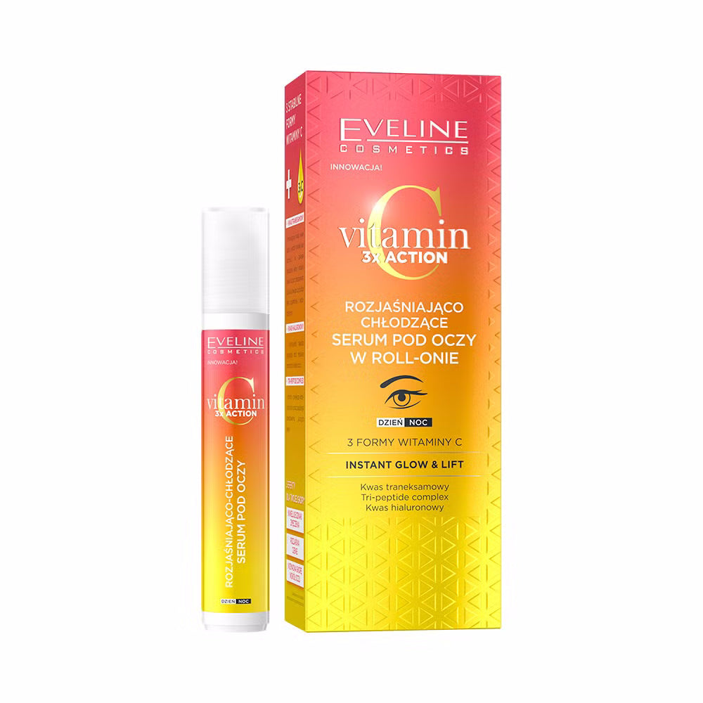 Vitamin C 3x Action Rozjaśniająco-chłodzące serum pod oczy w roll-onie
