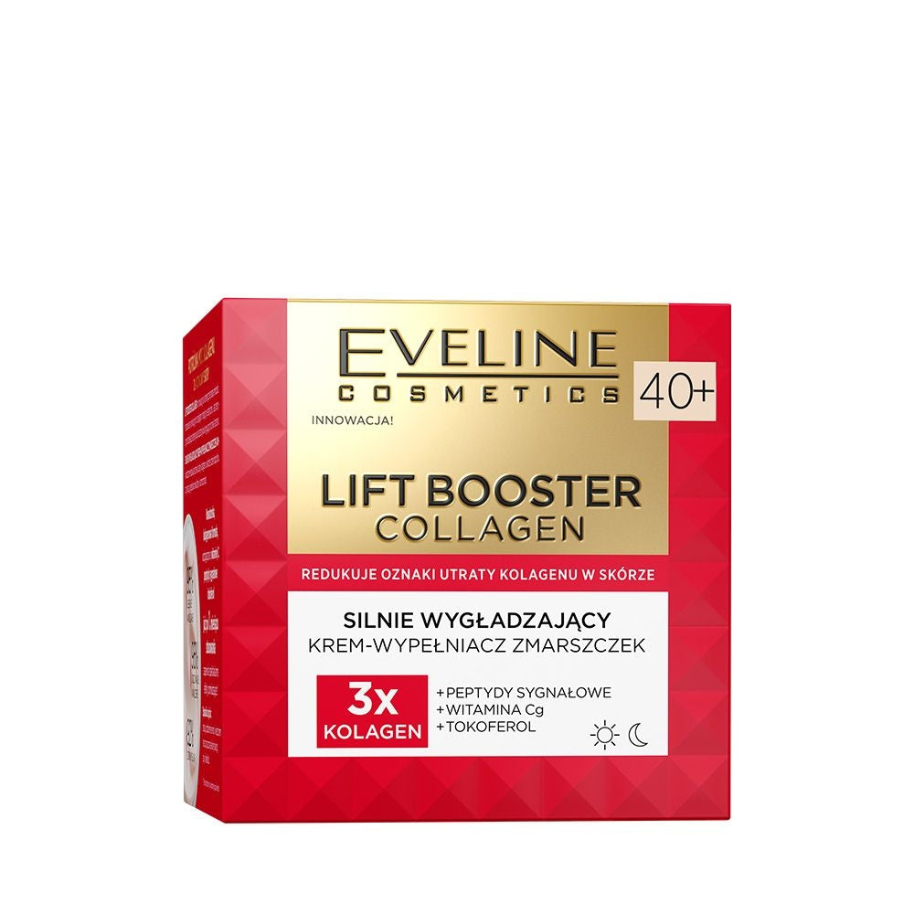 Lift Booster Collagen Silnie wygładzający krem-wypełniacz zmarszczek 40+ — Składniki i ocena