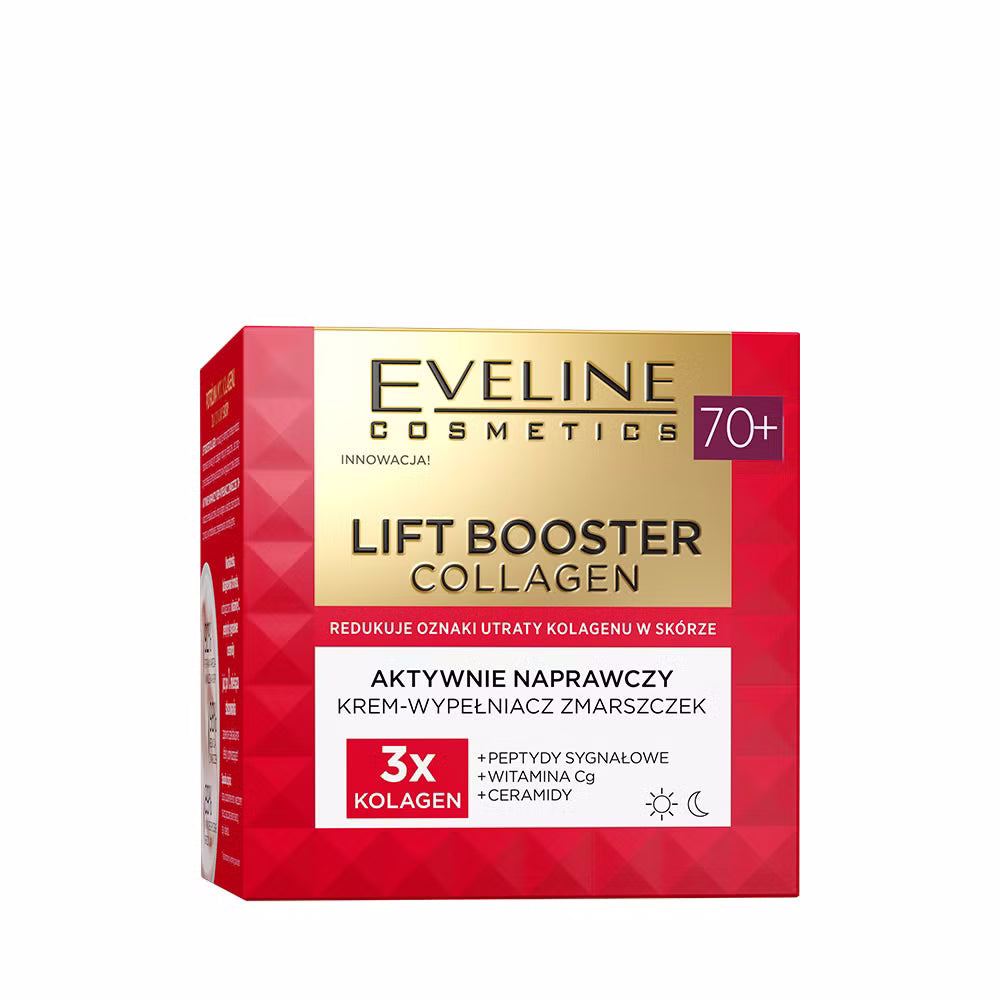 Lift Booster Collagen Aktywnie naprawczy krem-wypełniacz zmarszczek 70+ — Składniki i ocena