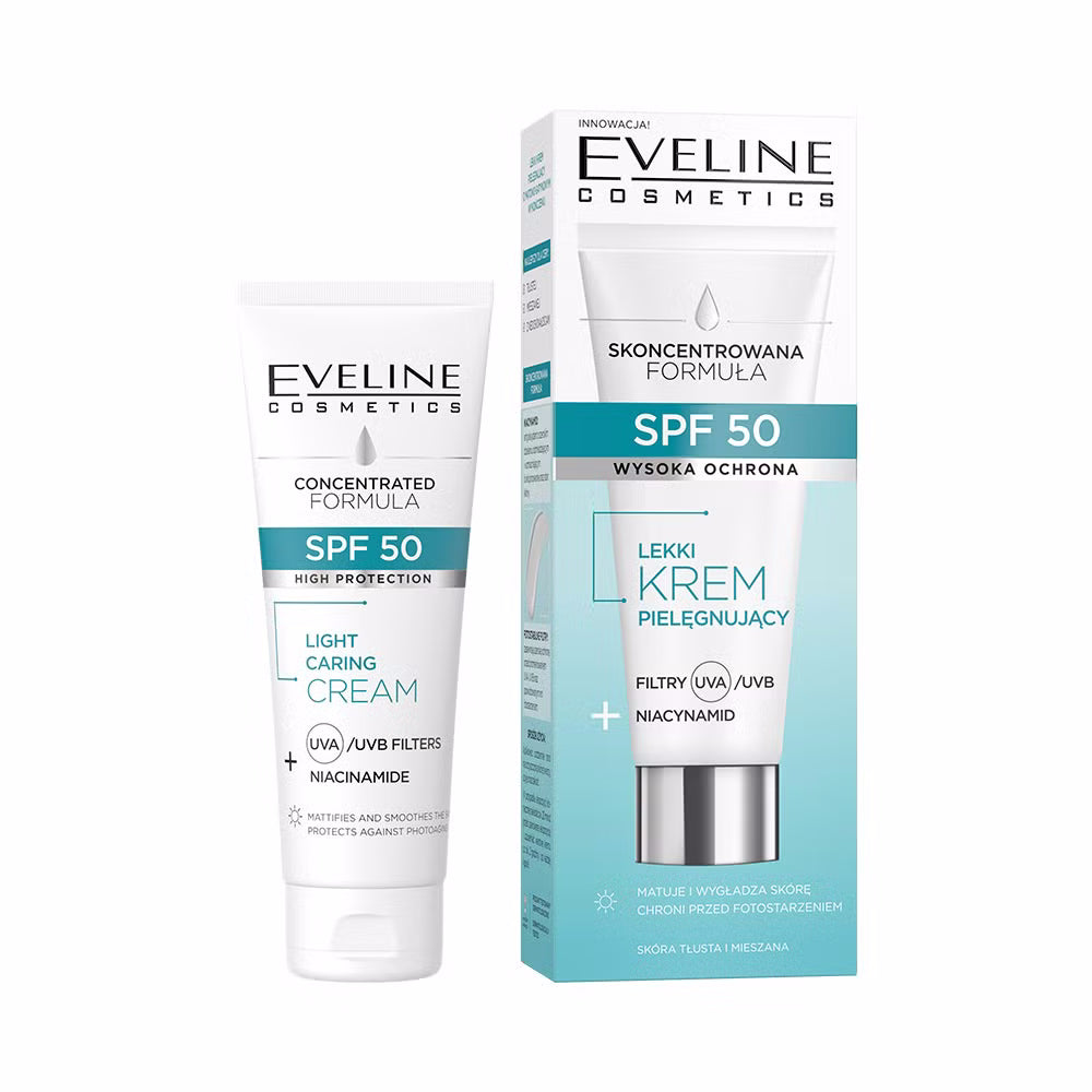 Eveline Cosmetics - Lekki krem pielęgnujący z SPF50
