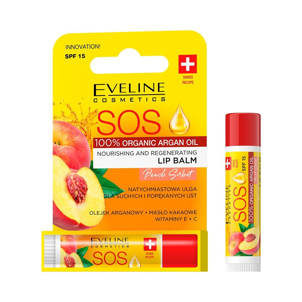 Eveline Cosmetics S.O.S. pflegend-regenerierend Lotion für die Lippen Peach Sorbet — Inhaltsstoffe und Bewertung