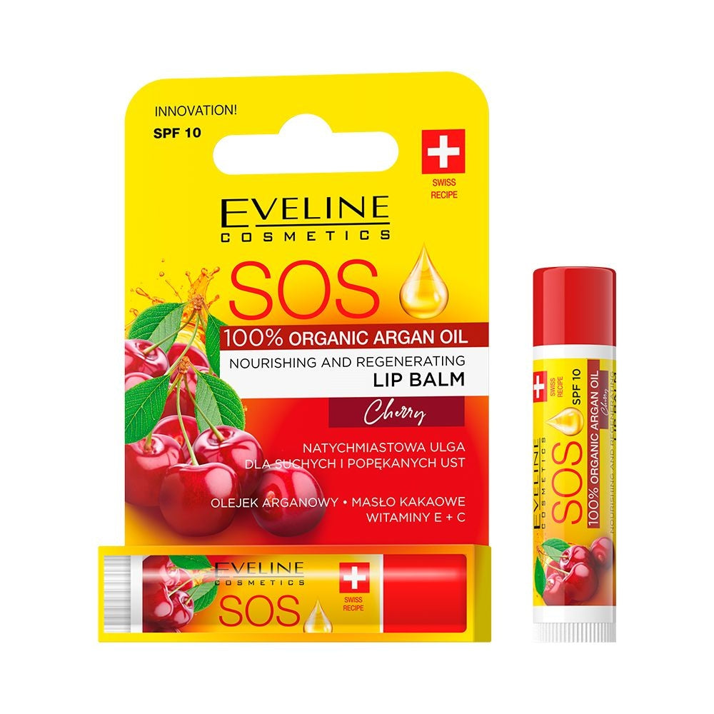 Eveline Cosmetics S.O.S. pflegend-regenerierend Lotion für die Lippen Cherry — Inhaltsstoffe und Bewertung