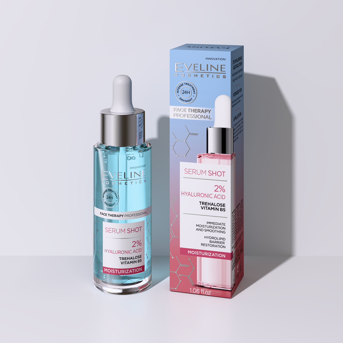 Face Therapy Professional Serum Shot Kuracja z 2% kwasu hialuronowego na twarz, szyję i dekolt