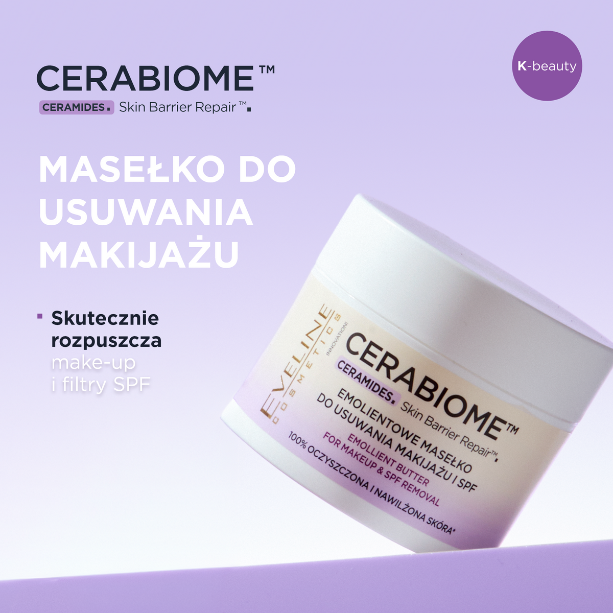 Emolientowe masełko do usuwania makijażu i SPF - 2