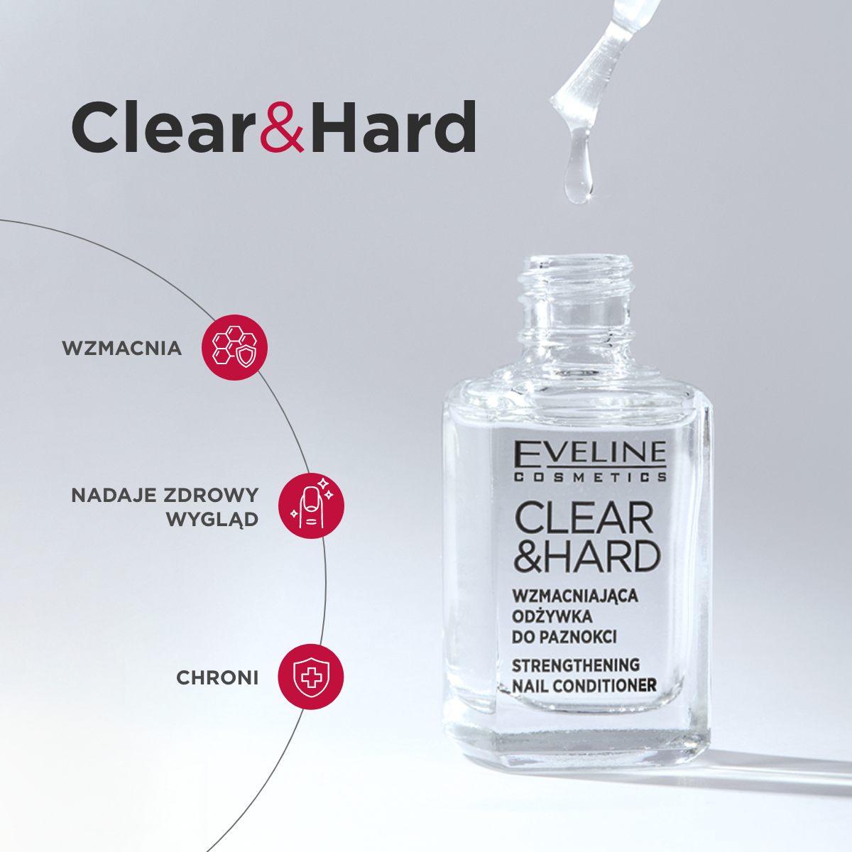 Wzmacniająca odżywka do paznokci Clear&Hard - 2