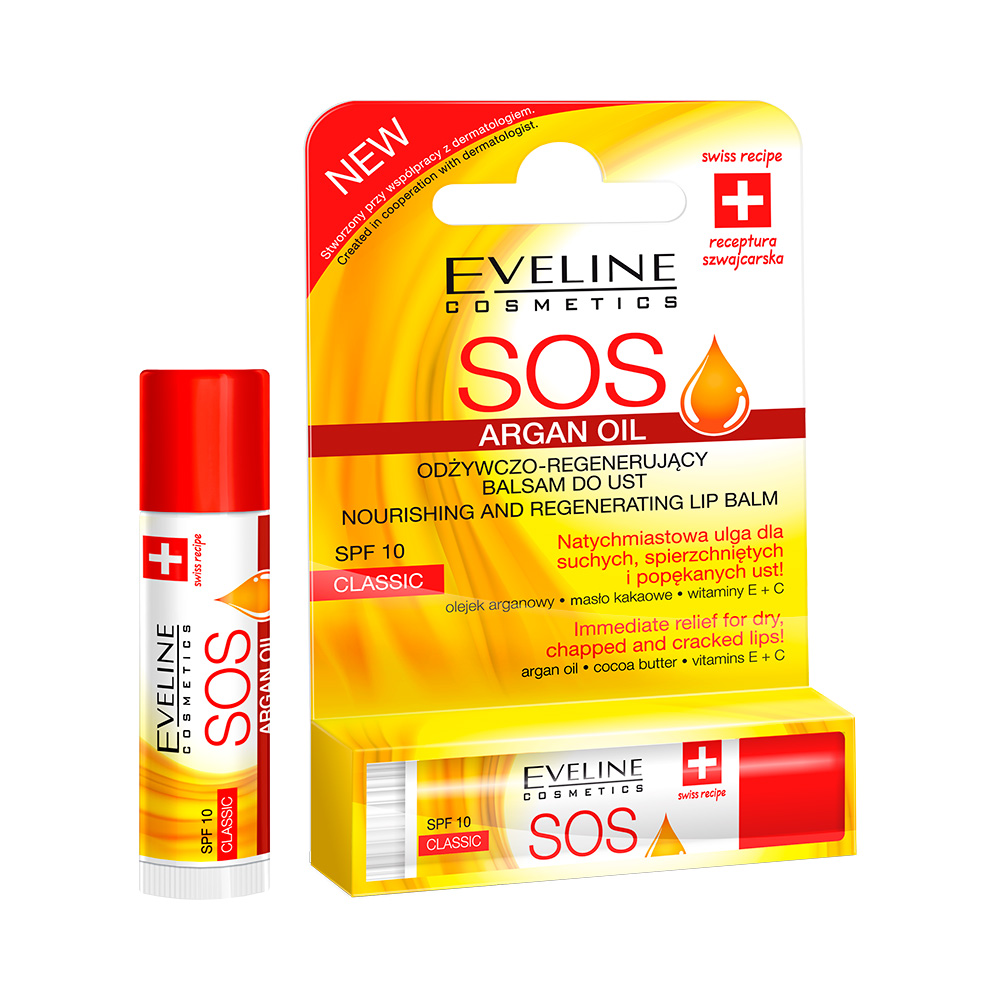 Фото - Інша косметика Eveline Cosmetics Odżywczo-regenerujący balsam do ust sos classic 